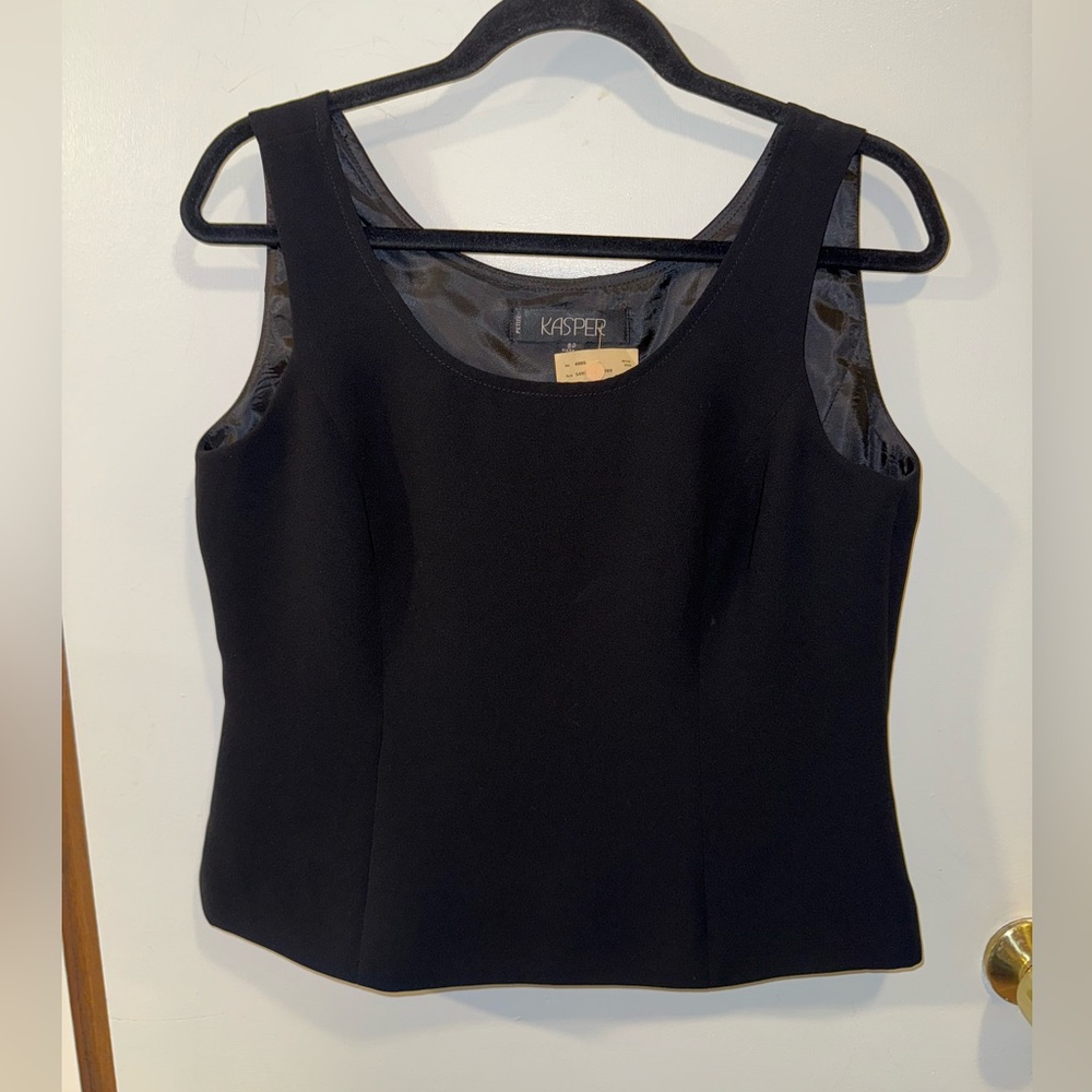NWT Women’s Black Camisole - Kasper Brand - Size 8P Petite
